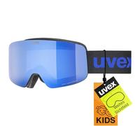 uvex pwdr FM Gafas de esquí, Niños unisex, black matt/blue-clear, one size