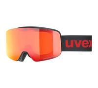 uvex pwdr FM Gafas de esquí, Niños unisex, black matt/red-clear, one size