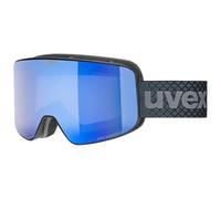 uvex pyrit FM - Gafas de esquí para adultos - filtro categoría 2 - tintadas para realzar el contraste - black matt dl/blue-clearS2 - one size