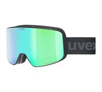 Uvex Pyrit Pro FM - Gafas de esquí unisex para adultos, color negro mate y verde (59-61 cm)