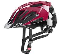uvex Quatro Casco de Bicicleta, Unisex-Adult, Ruby Red-Black, 56-61 cm