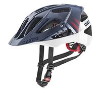 uvex Quatro CC, Casco MTB Seguro Unisex, Ajuste de Talla individualizado, Visera Regulable, Deep Space, White Matt, 56-61 cm
