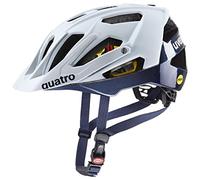 uvex Quatro CC MIPS, Casco MTB Seguro Unisex, Sistema MIPS, Visera Regulable, Cloud-Deep Space Matt, 52-57 cm