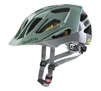 uvex Quatro CC MIPS, Casco MTB Seguro Unisex, Sistema MIPS, Visera Regulable, Moss Rhino, 52-57 cm
