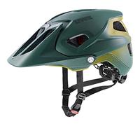 uvex Quatro integrale Tocsen, Casco MTB Ligero Unisex, Incluye Sensor de caídas Tocsen, Ajuste de Talla individualizado, Forest, Mustard Matt, 52-57 cm