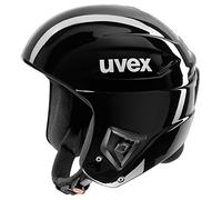 uvex race +, casco de esquí robusto unisex, ventilación optimizada, con mentonera opcional, all black, 58-59 cm