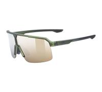 Uvex ramp - Gafas de deporte para adultos - 100% protección UVA, UVB y UVC - tintadas para realzar el contraste - olive matt/mir.gold - one size