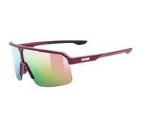Uvex ramp - Gafas de deporte para adultos - 100% protección UVA, UVB y UVC - tintadas para realzar el contraste - burgundy matt/mir.rose - one size