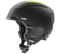 Uvex Resolution, casco de esquí, negro/verde 52-55cm Black-Electrum Grad Matt