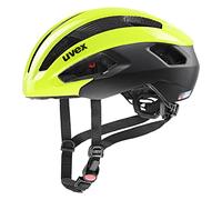 uvex Rise CC, Casco Performance Seguro Unisex, Ajuste de Talla individualizado, ventilación optimizada, Neon Yellow-Black, 52-56 cm