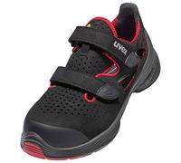 Uvex S1 P SRC, G2 6836243 ESD-Sandalias de Seguridad S1P (UE), Color Rojo y Negro, 1 par, duraderas y Resistentes Hombres, 43 EU
