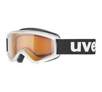 uvex speedy pro, gafas de esquí infantiles, con mejora del contraste, campo visual ampliado antivaho, white/lasergold, one size