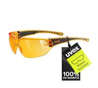 Uvex sportstyle 204, gafas deportivas unisex, de espejo, comodidad sin presión y sujeción perfecta, orange/orange, one size