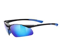 Uvex sportstyle 223, gafas deportivas unisex, de espejo, comodidad sin presión y sujeción perfecta, black/blue, one size