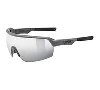 uvex sportstyle 227, gafas deportivas unisex, antivaho, de espejo, grey matt/mirror silver, one size