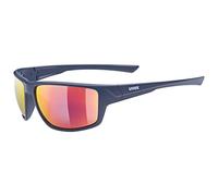 uvex sportstyle 230, gafas deportivas unisex, de espejo, filtro cat. 3, blue matt/mirror red, one size