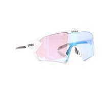 uvex sportstyle 231 2.0, gafas deportivas unisex, antivaho, comodidad sin presión y sujeción perfecta, white matt/blue, one size
