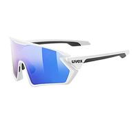 Uvex sportstyle 231, gafas deportivas unisex, antivaho, comodidad sin presión y sujeción perfecta, white-matt/mirror blue, one size