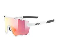 Uvex sportstyle 236 S Set, gafas deportivas unisex, antivaho, incl. lentes intercambiables, white matt/red, one size