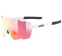 Uvex sportstyle 236 S Set, gafas deportivas unisex, antivaho, incl. lentes intercambiables, white matt/red, one size