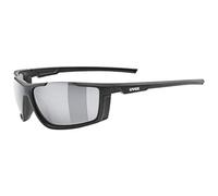 uvex sportstyle 310, gafas outdoor unisex, de espejo, almohadilla facial desmontable, black matt/silver, one size