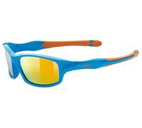 uvex sportstyle 507, gafas de sol infantiles, de espejo, incl. cinta, blue-orange/orange, one size