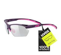 uvex sportstyle 802 V small, gafas deportivas unisex, fotocromáticas, antivaho, purple pink/smoke, one size