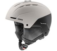 uvex stance - Casco de esquí robusto para adultos - ajuste de talla individualizado - ventilación optimizada - warm grey-black matt - 54-58
