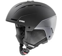 uvex Stance - Casco de esquí Robusto para Hombre y Mujer - Ajuste de tamaño Individual - Ventilación optimizada - Negro Plateado Mate - 58 - 62 cm