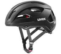 uvex Stride - Casco de Bicicleta Robusto para Adultos - Ajuste de Talla individualizado - 0 - Black Matt - 56-59 cm
