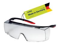 Uvex Super F OTG - Gafas protectoras para personas con gafas, interior antivaho, exterior extremadamente resistente a los arañazos y a los productos químicos