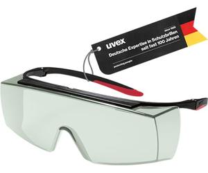 Uvex Superf OTG 9169 - Gafas protectoras para personas con gafas de protección contra infrarrojos, UV, soldadura, protección ocular para la depilación HPL/IPL, sin metal, antivaho y resistente a los