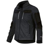 Uvex Tune-up - Chaqueta de trabajo Softshell, con dos bolsillos en el pecho y dos paquetes laterales - transpirable y repelente al agua para hombre Negro S