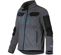 Uvex Tune-up Chaqueta de trabajo Softshell para hombre, transpirable e impermeable, gris, M