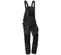 uvex Tune-Up Pantalones de Trabajo Largos para Hombres - Petos con Cintura elástica y Bolsillos en la Rodilla - Negro - 56