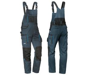 Uvex Tune-Up Pantalones de Trabajo Largos para Hombres - Petos con Cintura elástica y Bolsillos en la Rodilla - Azul - 58