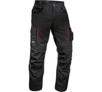 Uvex Tune-Up Pantalones de Trabajo para Hombre - Pantalones Cargo para el Trabajo - 35% algodón - Negro/Rojo - 50