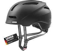uvex Urban Planet Casco de Bicicleta, Adultos Unisex, Black Matt, 58-61 cm