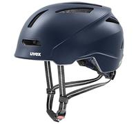 uvex Urban Planet - Casco de Bicicleta Robusto para Adultos - Ajuste de Talla individualizado - ventilación optimizada - Deep Space Matt - 54-58 cm