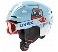 Uvex Viti Set, casco de esquí + gafas de esquí, junior, azul claro 51-55cm Light Blue Birdy