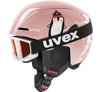 uvex viti set Casco de esquí & Gafas de esquí, Niños unisex, pink penguin, 51-55 cm