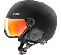 uvex wanted visor, casco de esquí robusto unisex, con visera, ajuste de talla individualizado, black matt, 54-58 cm