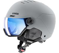 uvex wanted visor, casco de esquí robusto unisex, con visera, ajuste de talla individualizado, rhino matt, 54-58 cm
