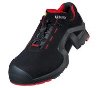 Uvex - Zapato de seguridad / zapato de trabajo One 8516 S3 - ancho 11 - varias tallas - negro/rojo,45 EU