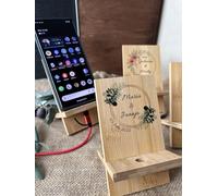 Uvimark | 10 Soportes Móvil de Mesa Personalizados | Detalles Boda | Detalles Bautizo | Detalles Comunión | Soporte Smartphone Universal
