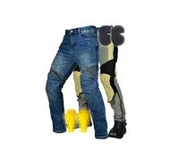 UVITAS Pantalón Biker con Armadura Desmontable Rodilla * 2, Cadera * 2 Vaqueros De Moto con Forro De Aramida Adecuado for Todas Las Estaciones (Color : Blue, Size : XL)