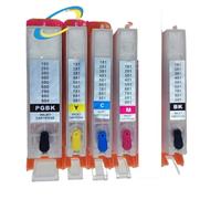 UVQAPXWD 1 Juego de Cartuchos de Tinta Recargables vacíos compatibles con los Modelos de Impresora TS6110 TS6210 TS701 para el número de Pieza PGI180 CLI181(5Colors Without Chip)