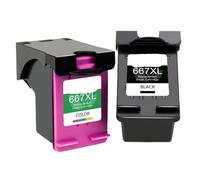 UVQAPXWD Cartucho de Tinta Compatible con Deskjet 1275 2374 2375 2376 2775 2776 6475 667 667 XL Reemplazo 667XL(2pcs)