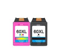 UVQAPXWD Cartucho de Tinta Compatible con Remfil 60XL 60 DeskJet D2500 D2530 D2545 D2560 F4200(1 Set)