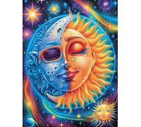 Œuvre d'art Visage de déesse Soleil et Lune Puzzle 1000 Piezas Papel Mayores Mitos fantásticos Terapia Ocupacional Alivio Estrés Tiempo Libre En Casa Regalo Original 1000 PCS